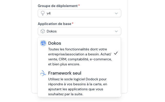 Etape 3: Choisir une application de base