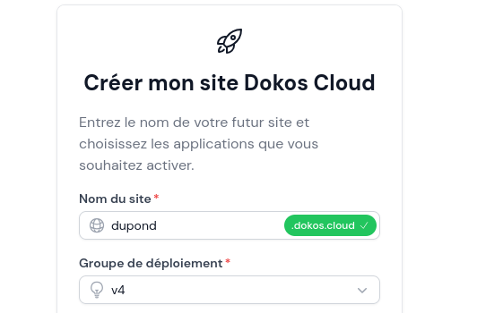 Etape 2: Choisir un groupe de déploiement