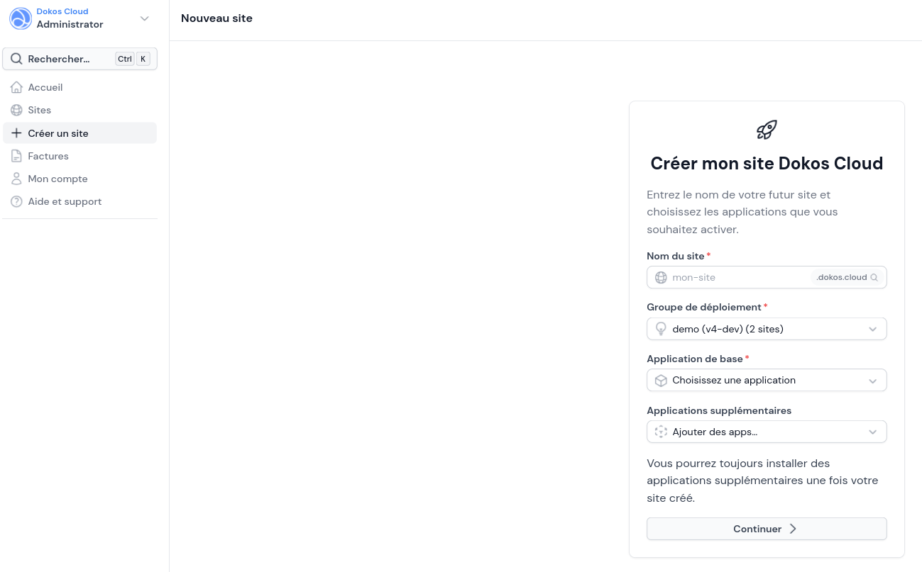 Nouveau site